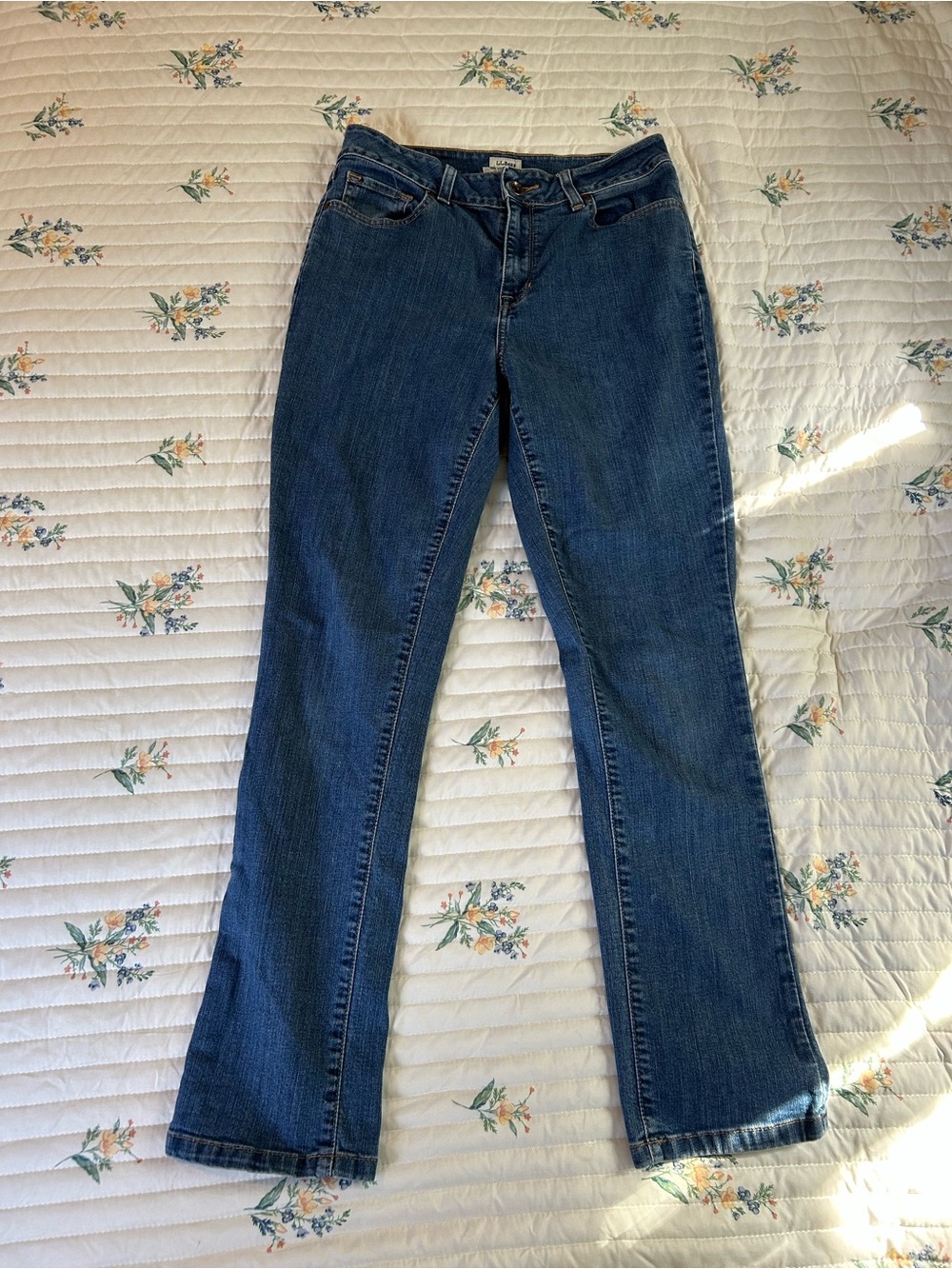 Classic Women's Blue Denim Jeans LL Bean